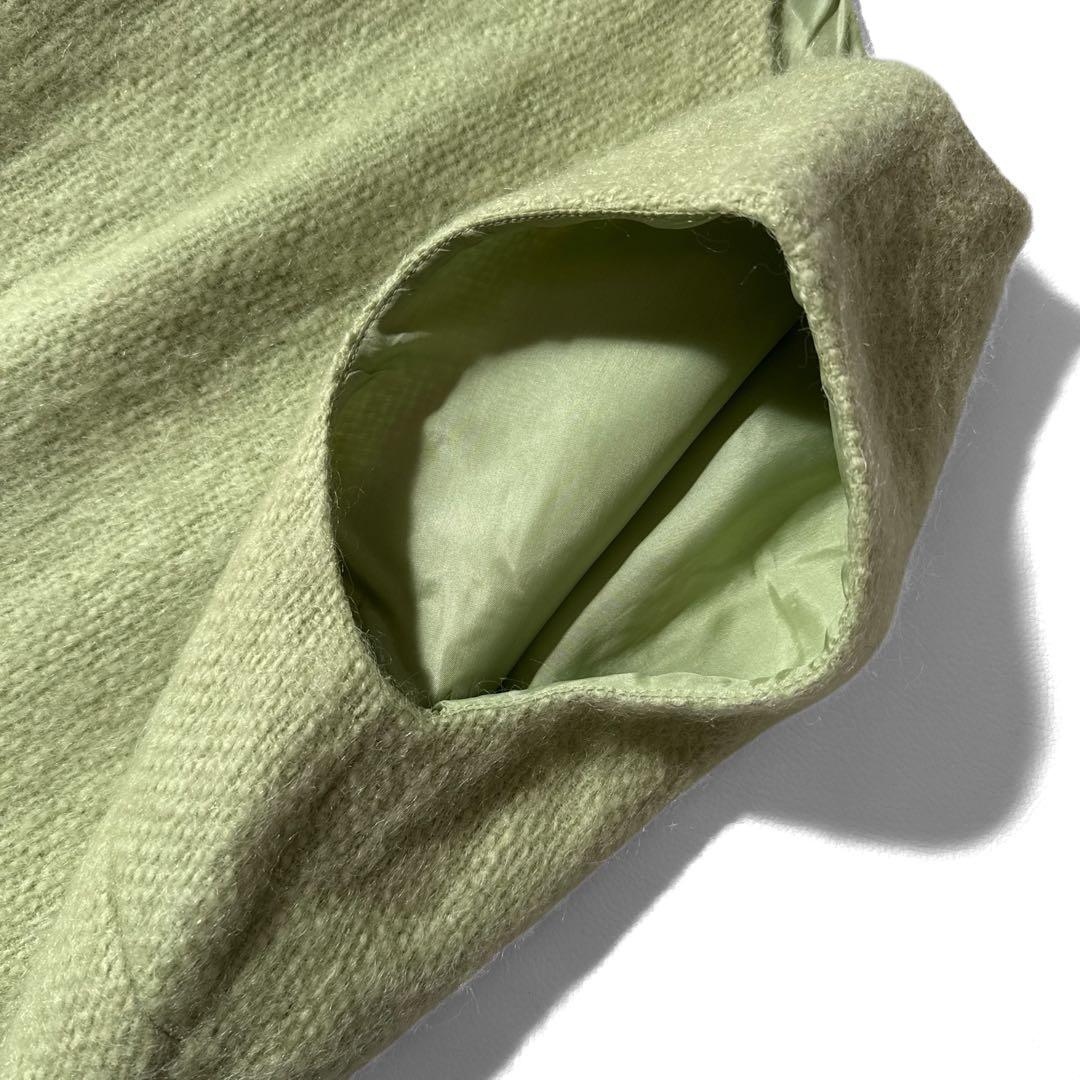 モスキーノ モヘア ドレス ワンピース グリーン ビーズ フリンジ