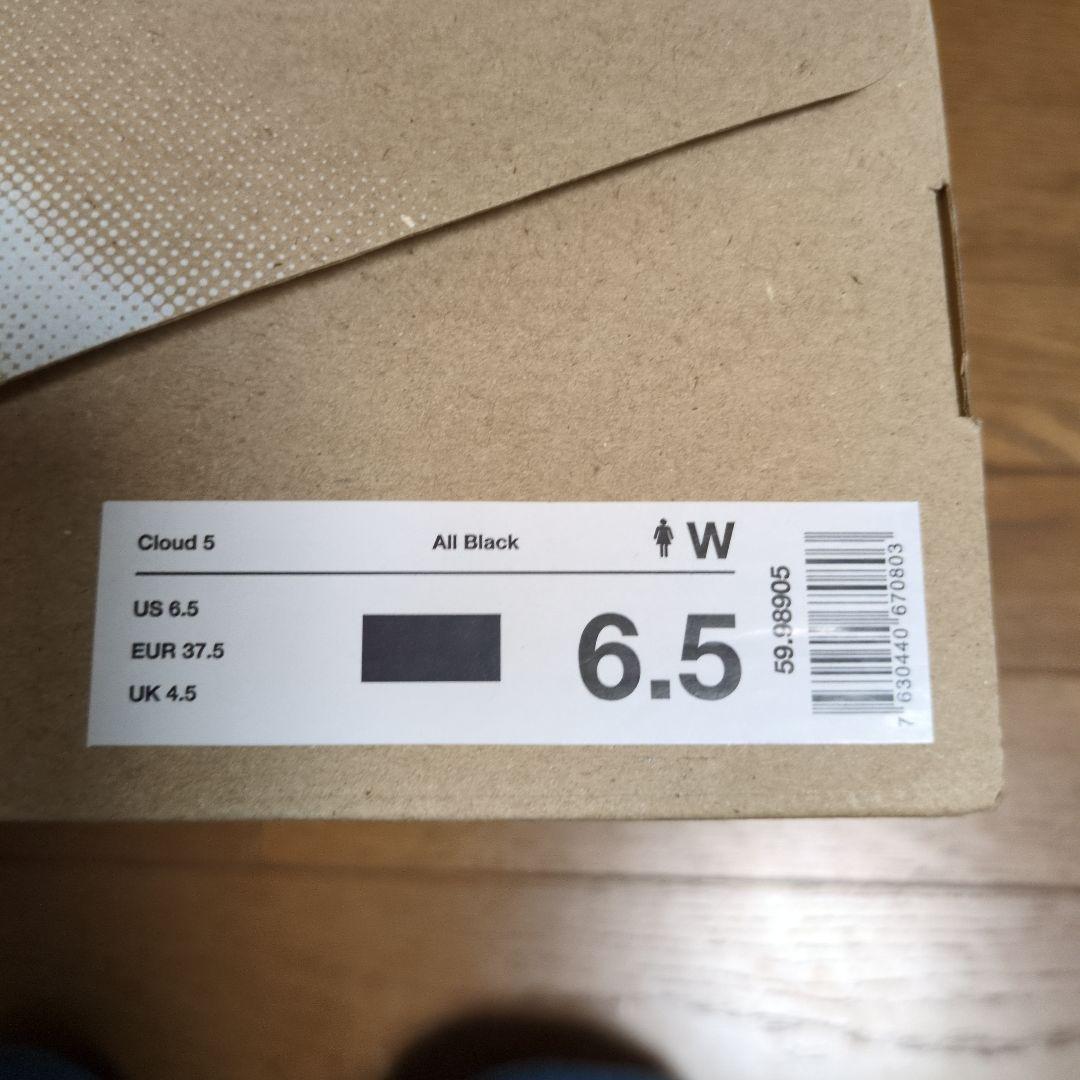 on　Cioud5 ブラック 23.5ランニングシューズ