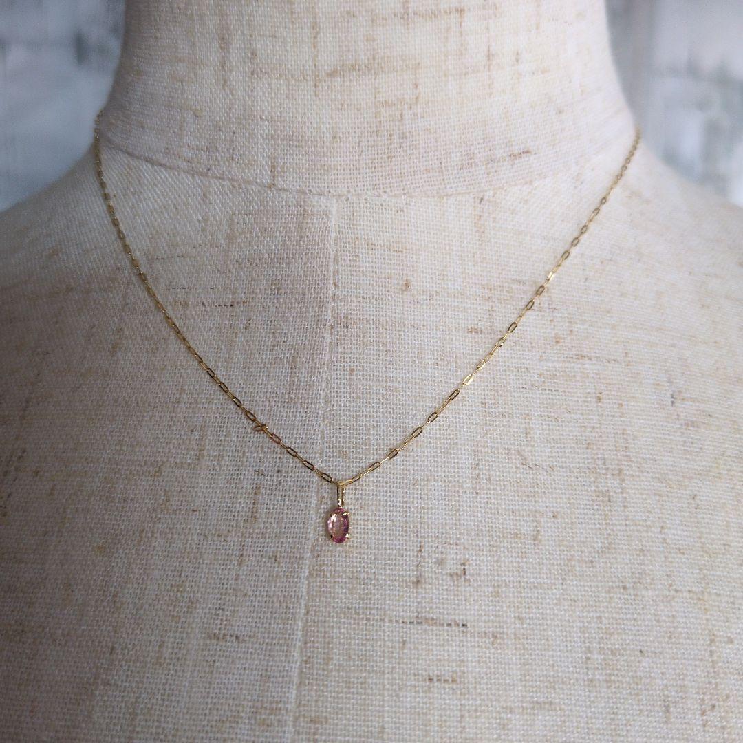 ♥新品♥K18パパラチア サファイア　ネックレストップ