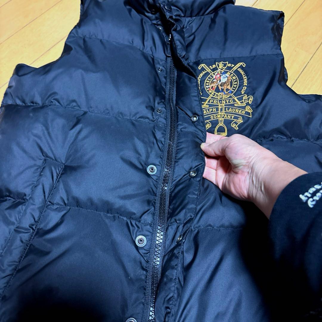 大幅値下げ　めちゃ美品　ラルフローレン ダウンベスト　黒　9号　M 正規店