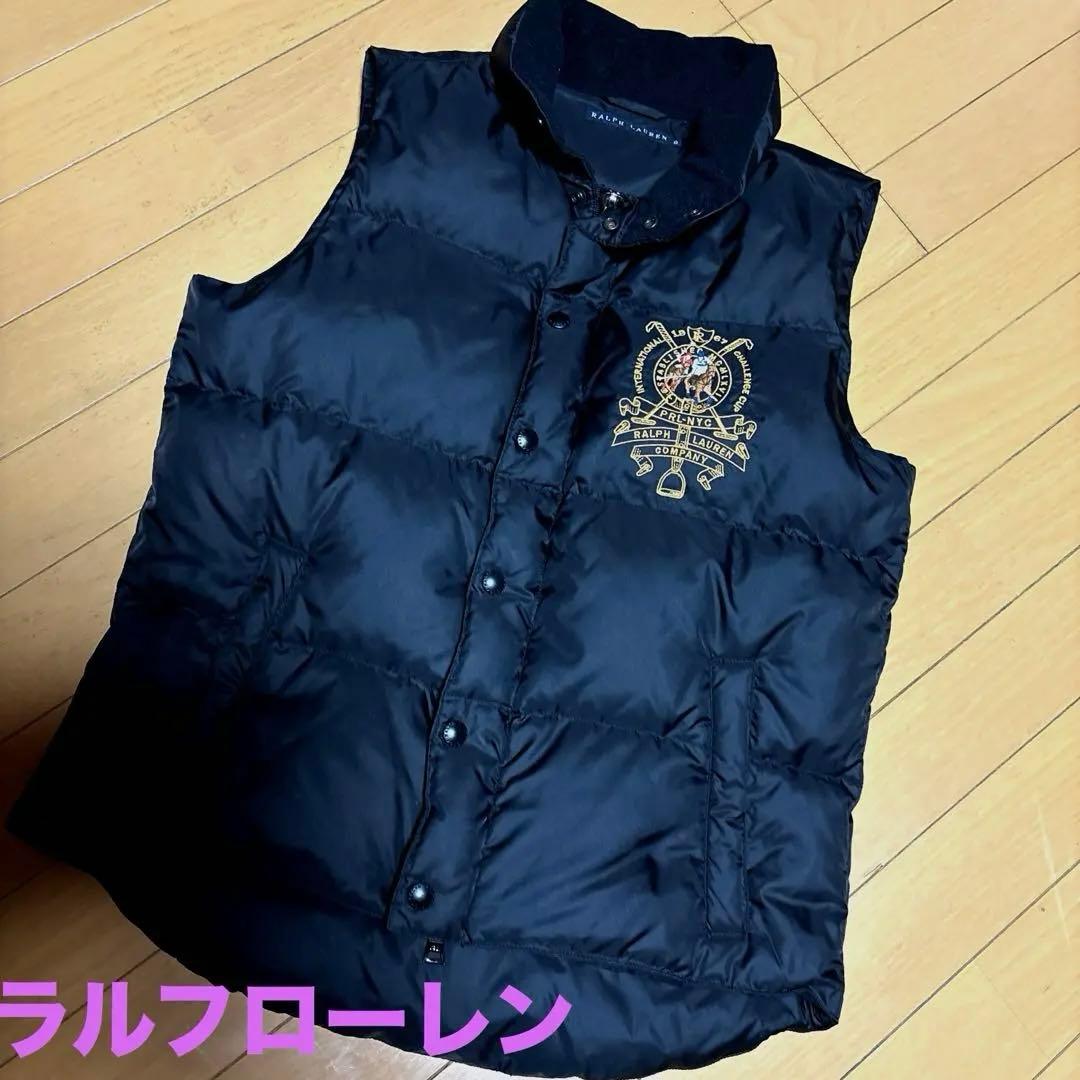 大幅値下げ　めちゃ美品　ラルフローレン ダウンベスト　黒　9号　M 正規店