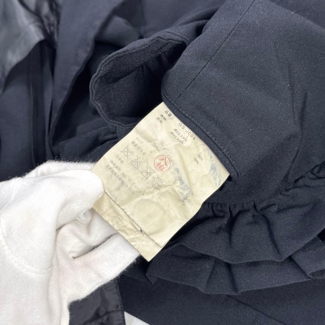 極美品 コムデギャルソン 変形 フリル テーラードジャケット S ダークネイビー