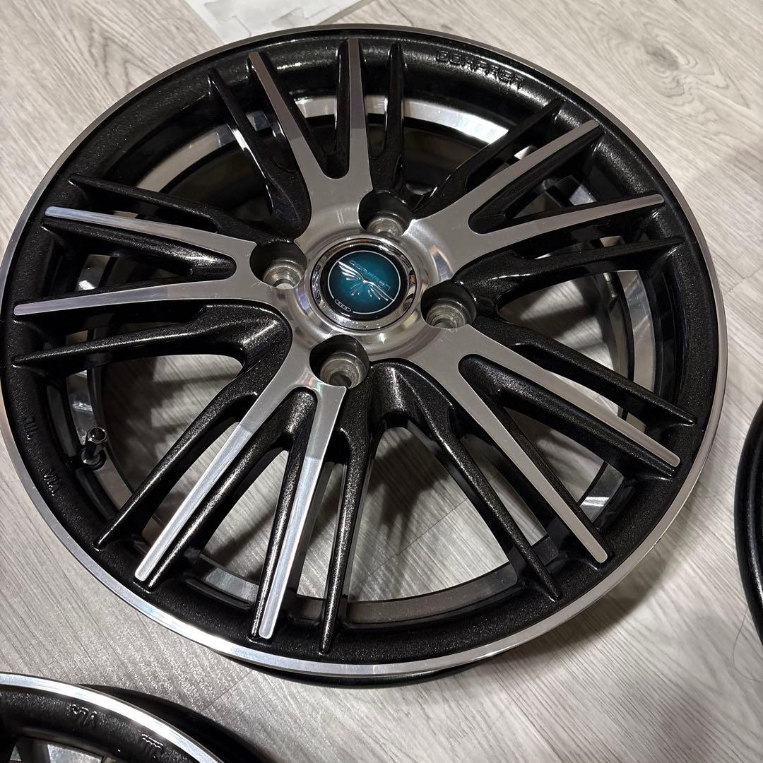 15インチ ブラック アルミホイール スポークデザイン