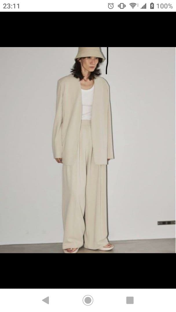 todayful カラーレスツイルジャケット CollarlessTwillJK