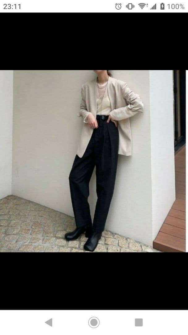 todayful カラーレスツイルジャケット CollarlessTwillJK