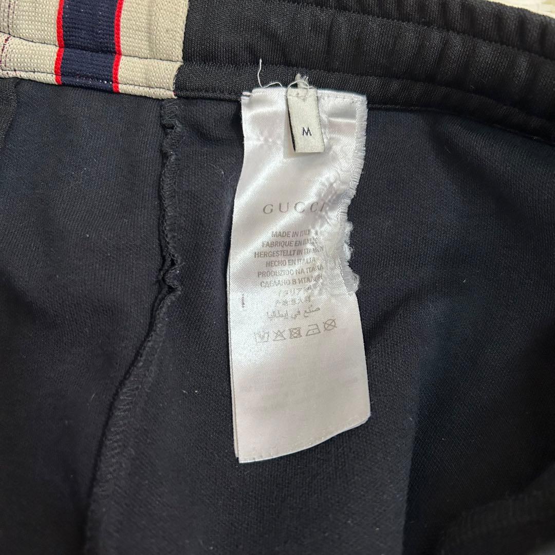美品　GUCCI グッチ　テクニカルハーフパンツ　サイドライン　ブラック　綿