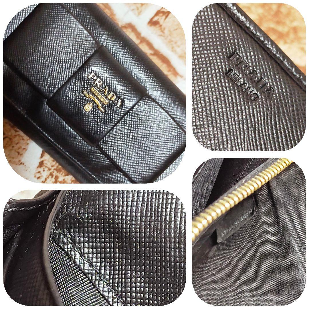 リボン付きブラック長財布