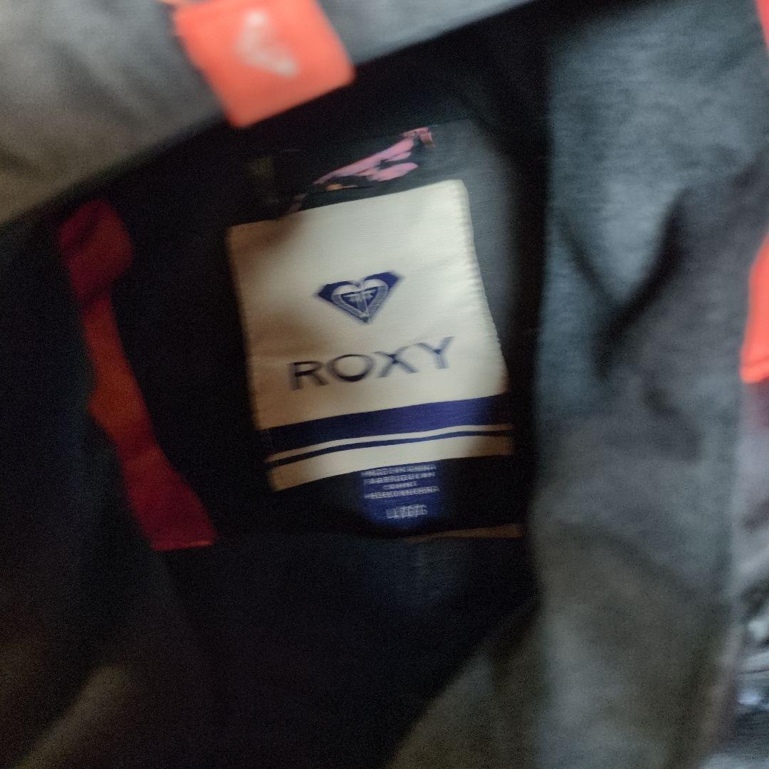 【美品】ROXY　スノボウェア　上下セット　L　小花柄　ベージュ