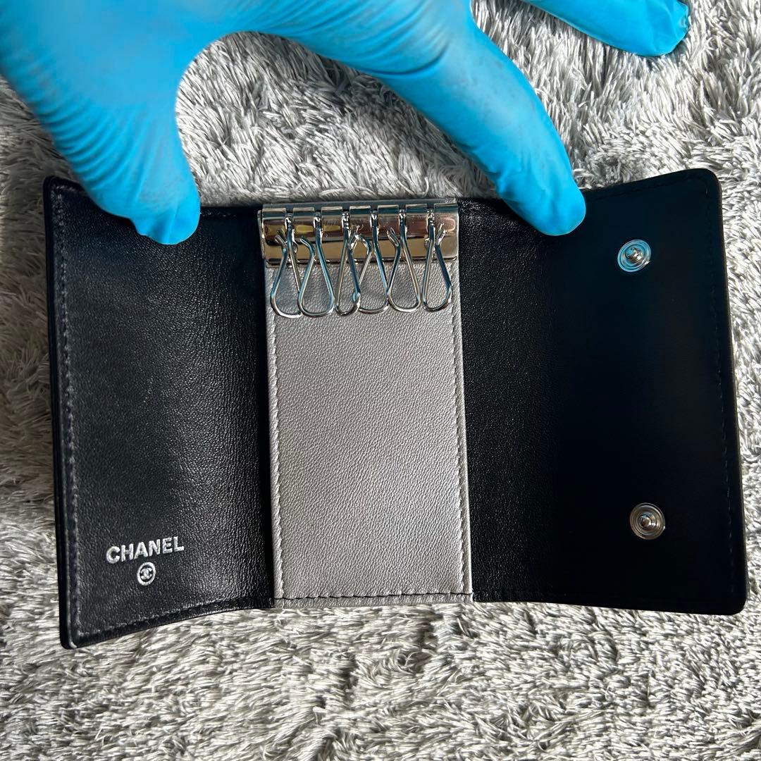 CHANEL シャネル カメリア 6連 キーケース レザー ココマーク