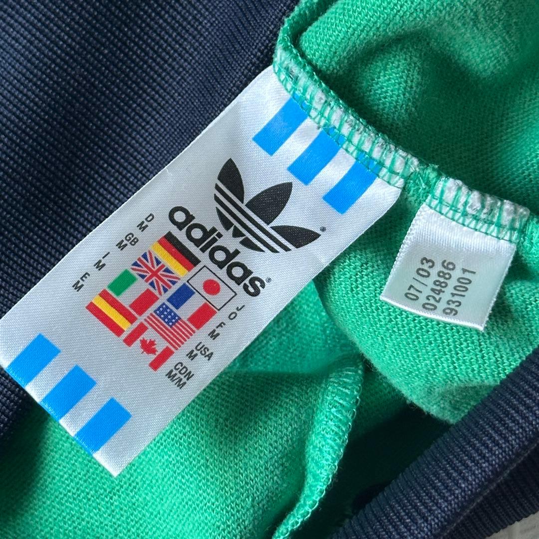 adidas トラックジャケット グリーン 万国旗タグ 90s 00s M