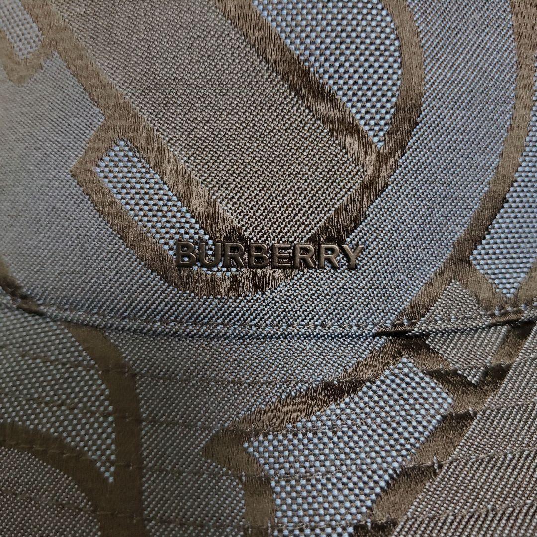 【再値下】BURBERRY バケットハット ブルー/ブラック S/P