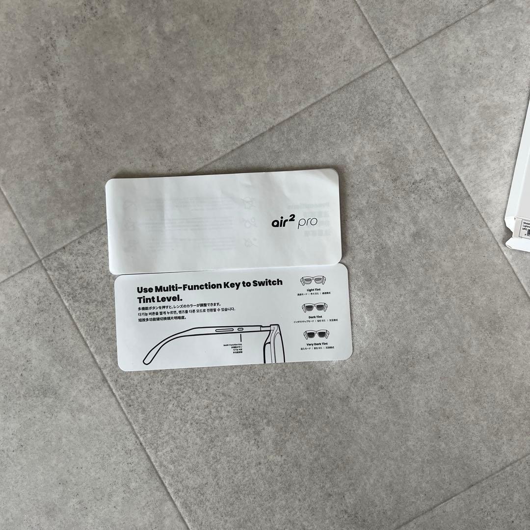 XREAL ブラック眼鏡 クリップ式レンズ付き　ａｉｒ２pro