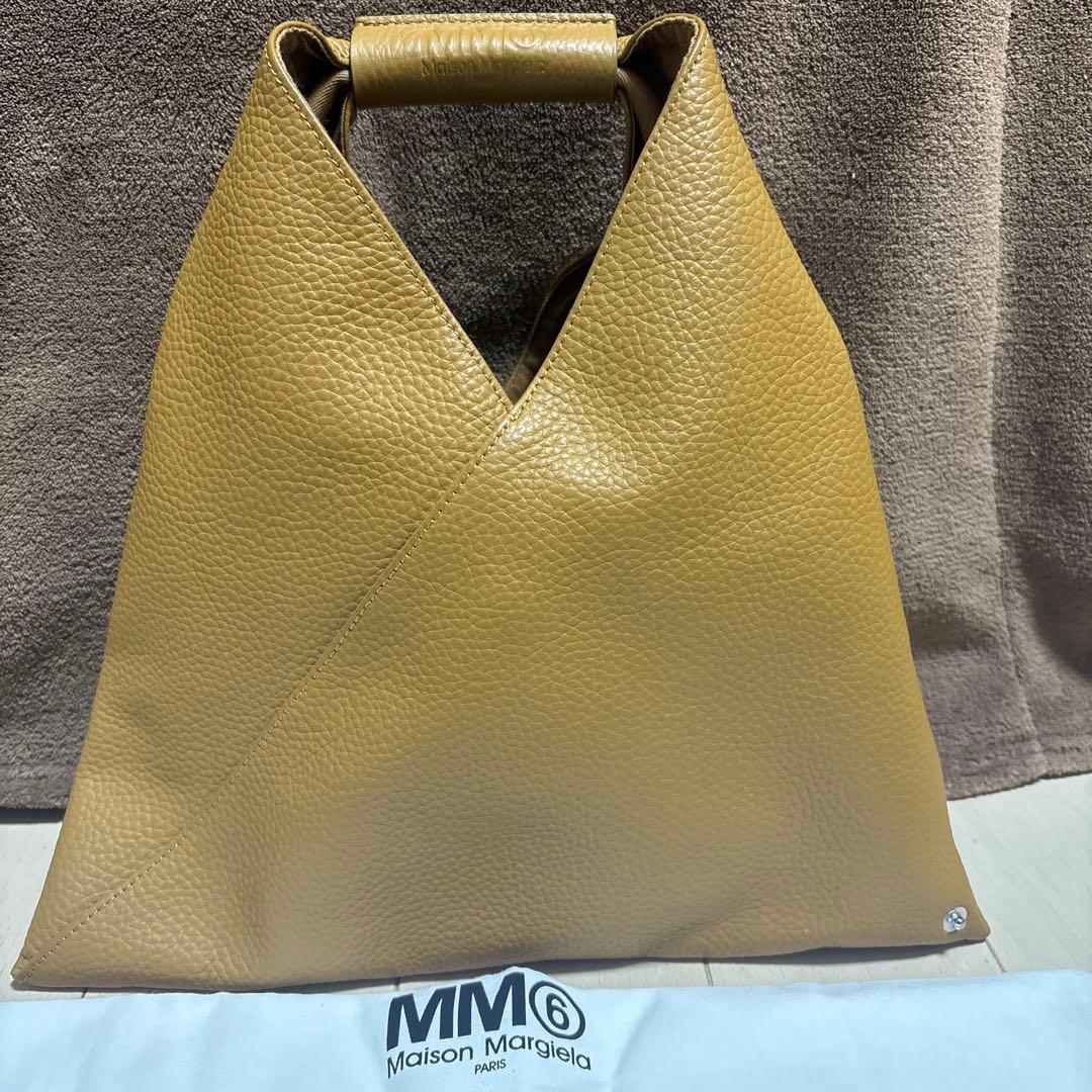 MM⑥ メゾンマルジェラ　ジャパニーズバッグミニ　レザー　ベージュ　本革