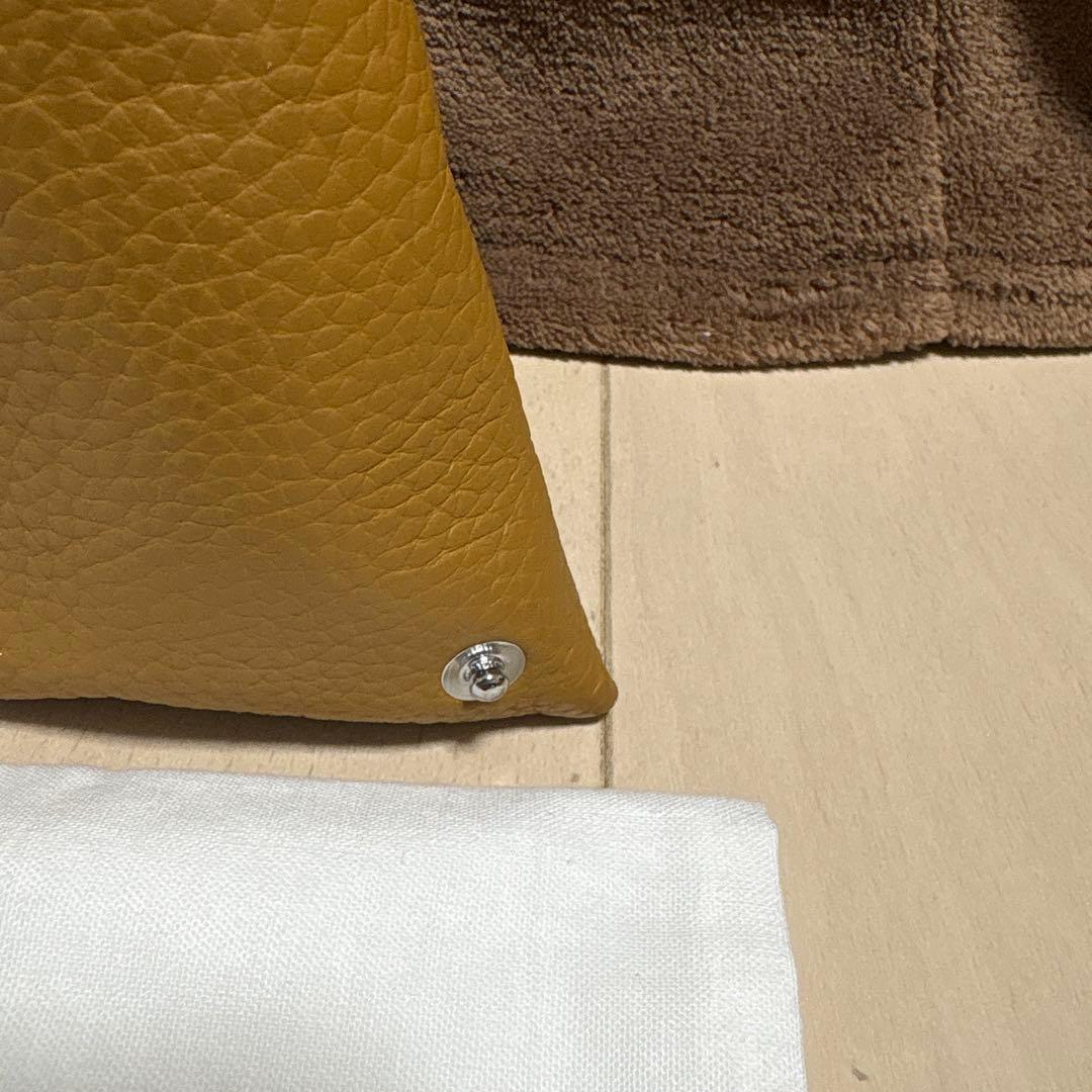 MM⑥ メゾンマルジェラ　ジャパニーズバッグミニ　レザー　ベージュ　本革