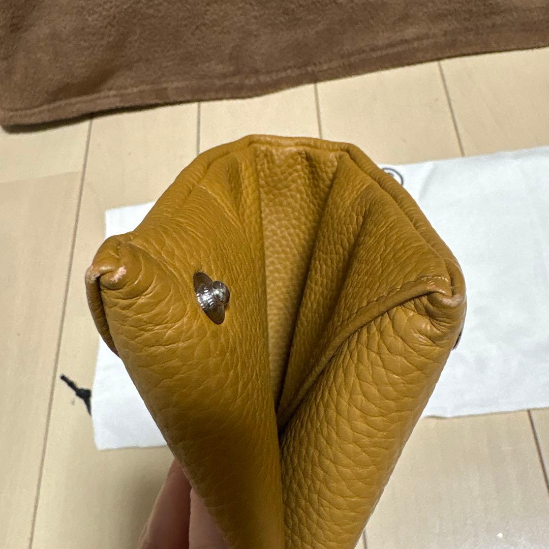 MM⑥ メゾンマルジェラ　ジャパニーズバッグミニ　レザー　ベージュ　本革