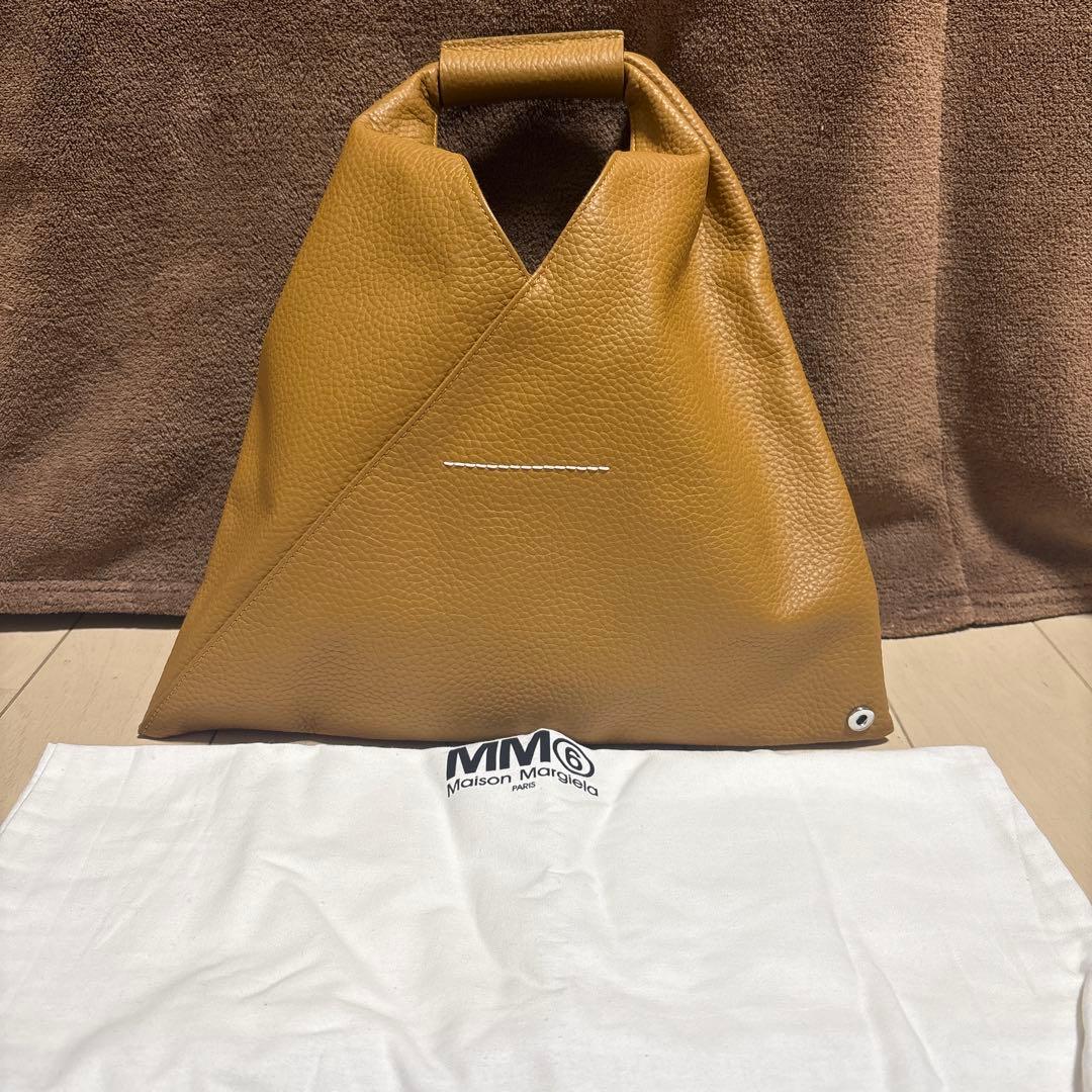 MM⑥ メゾンマルジェラ　ジャパニーズバッグミニ　レザー　ベージュ　本革