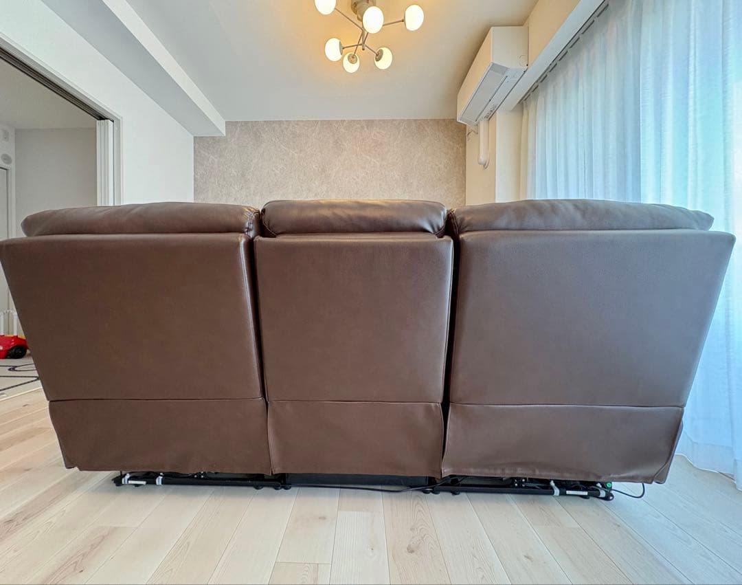 【美品】ニトリ　電動リクライニングソファ