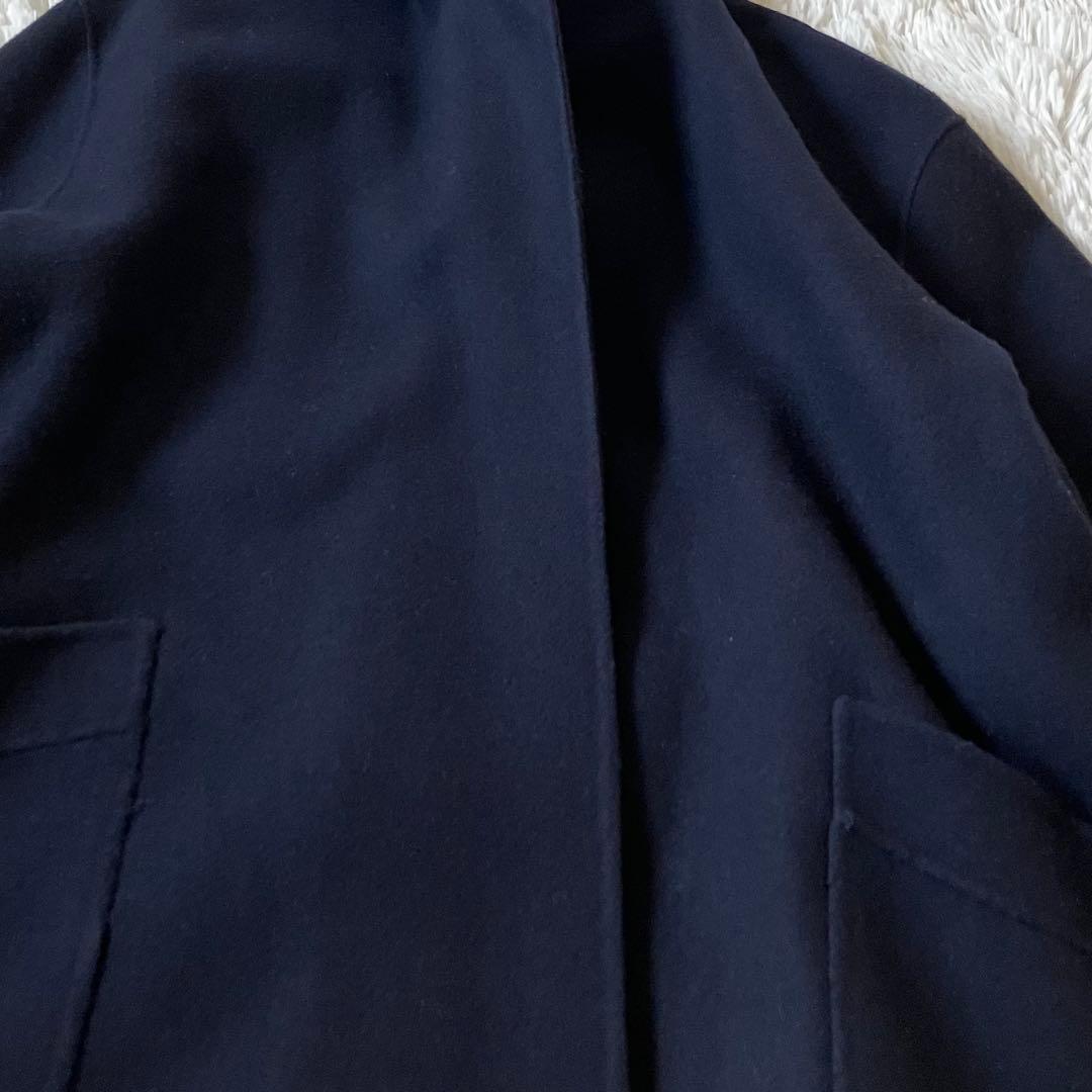 美品✨ヴィリーナ　マルシェリバーコート　ネイビー　ロング　ベルト