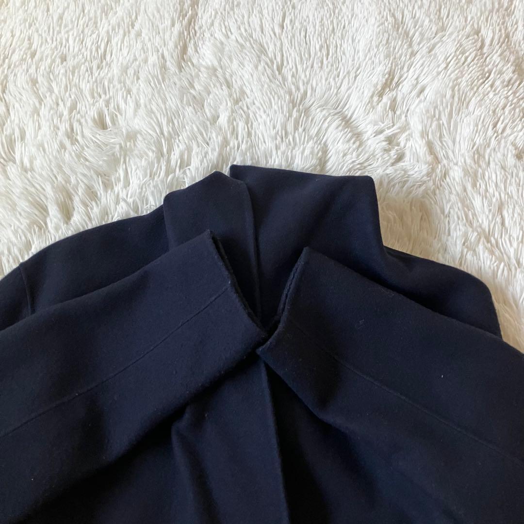 美品✨ヴィリーナ　マルシェリバーコート　ネイビー　ロング　ベルト