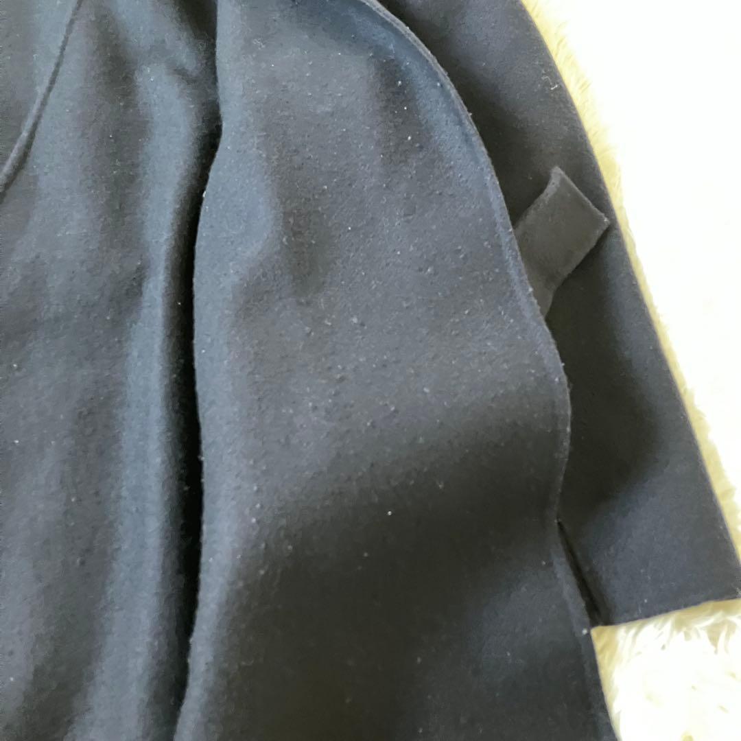 美品✨ヴィリーナ　マルシェリバーコート　ネイビー　ロング　ベルト