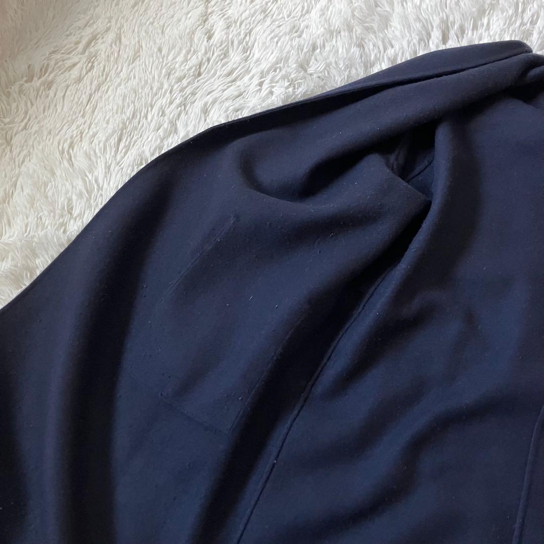 美品✨ヴィリーナ　マルシェリバーコート　ネイビー　ロング　ベルト