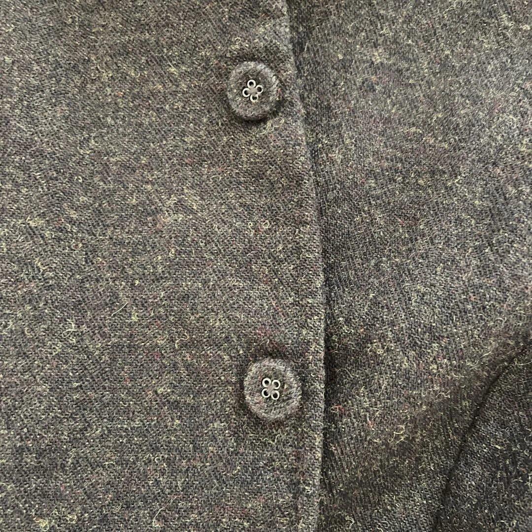 kaval ウール混紡 ノーカラージャケット