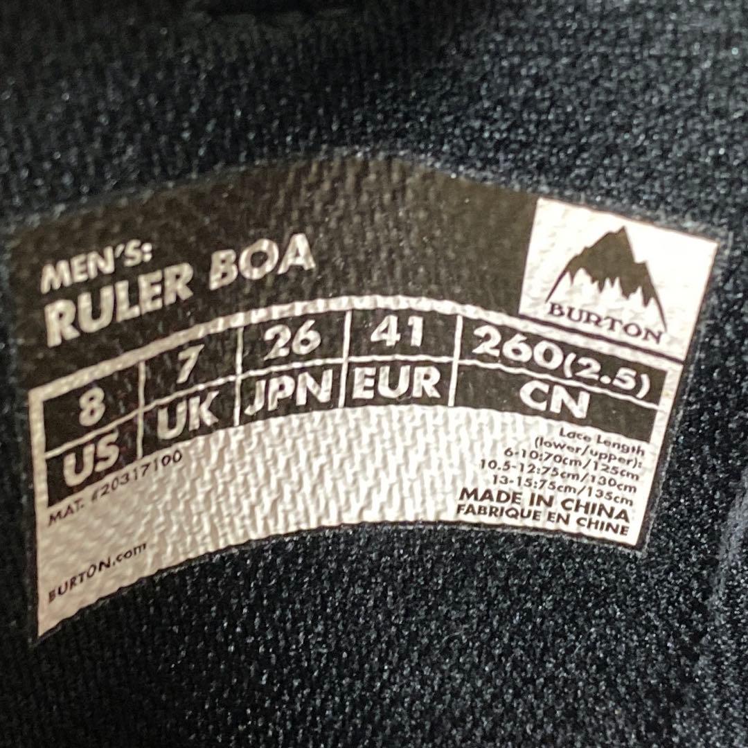 【美品_即日発送】BURTON スノボブーツ　RULER BOA 26.0cm