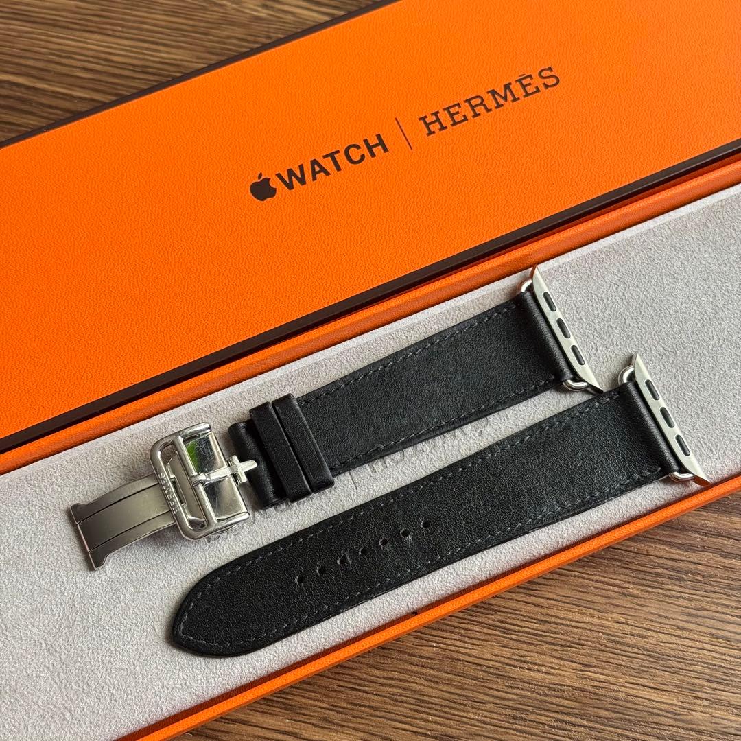 2800 Apple Watch エルメス　ディプロイアント　バックル　ブラック