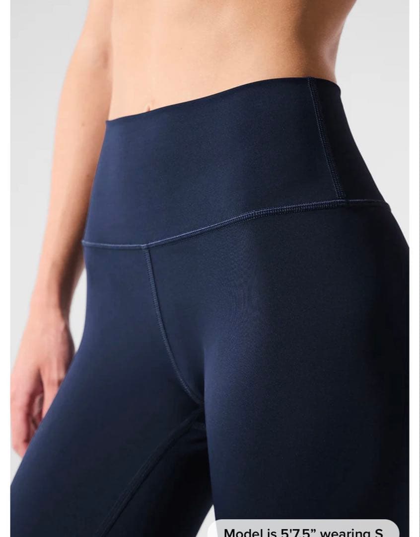 AlOネイビー ハイウエスト レギンス XSサイズ