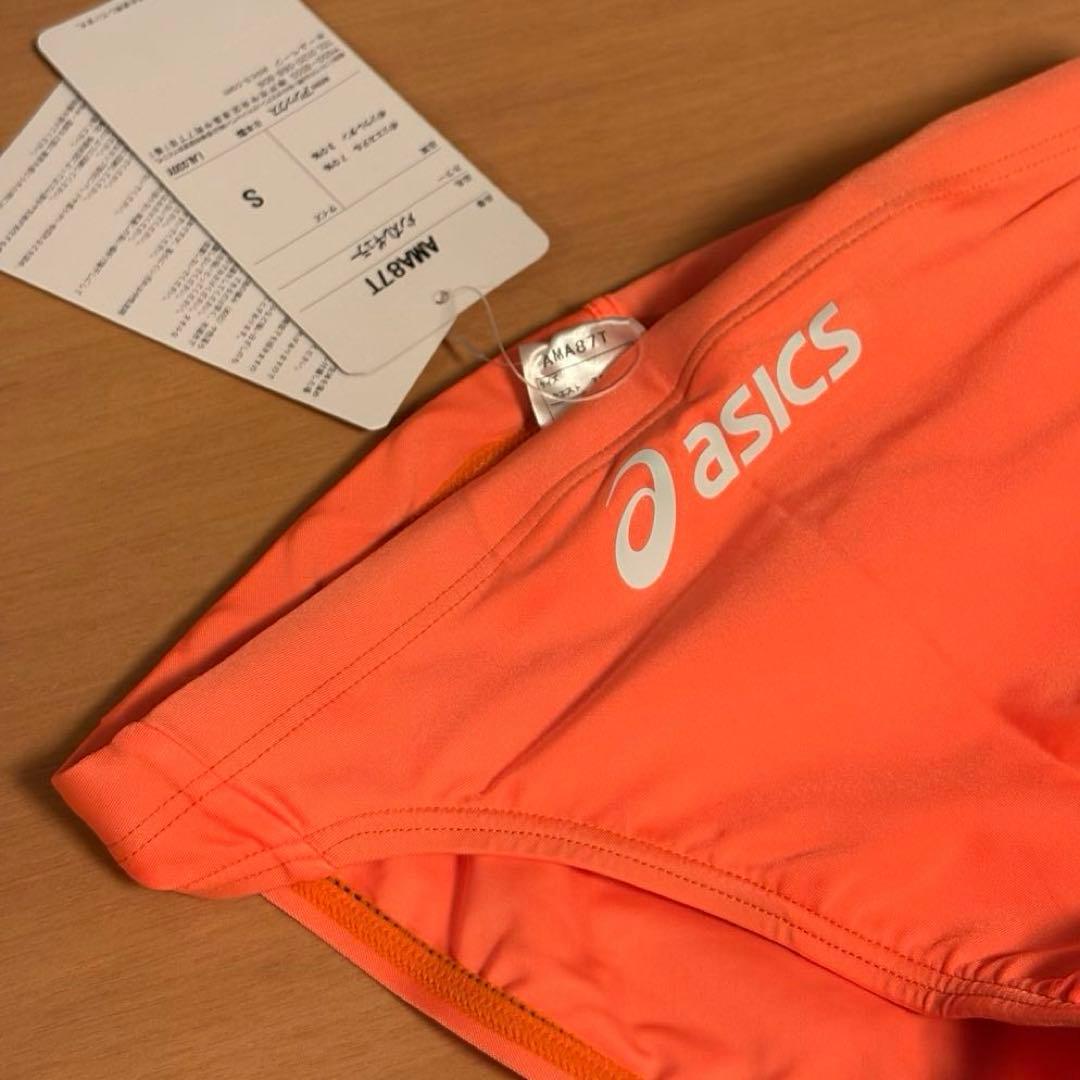【新品】asics AMA87T 競パン 蛍光オレンジ ハイドロCD 競泳水着