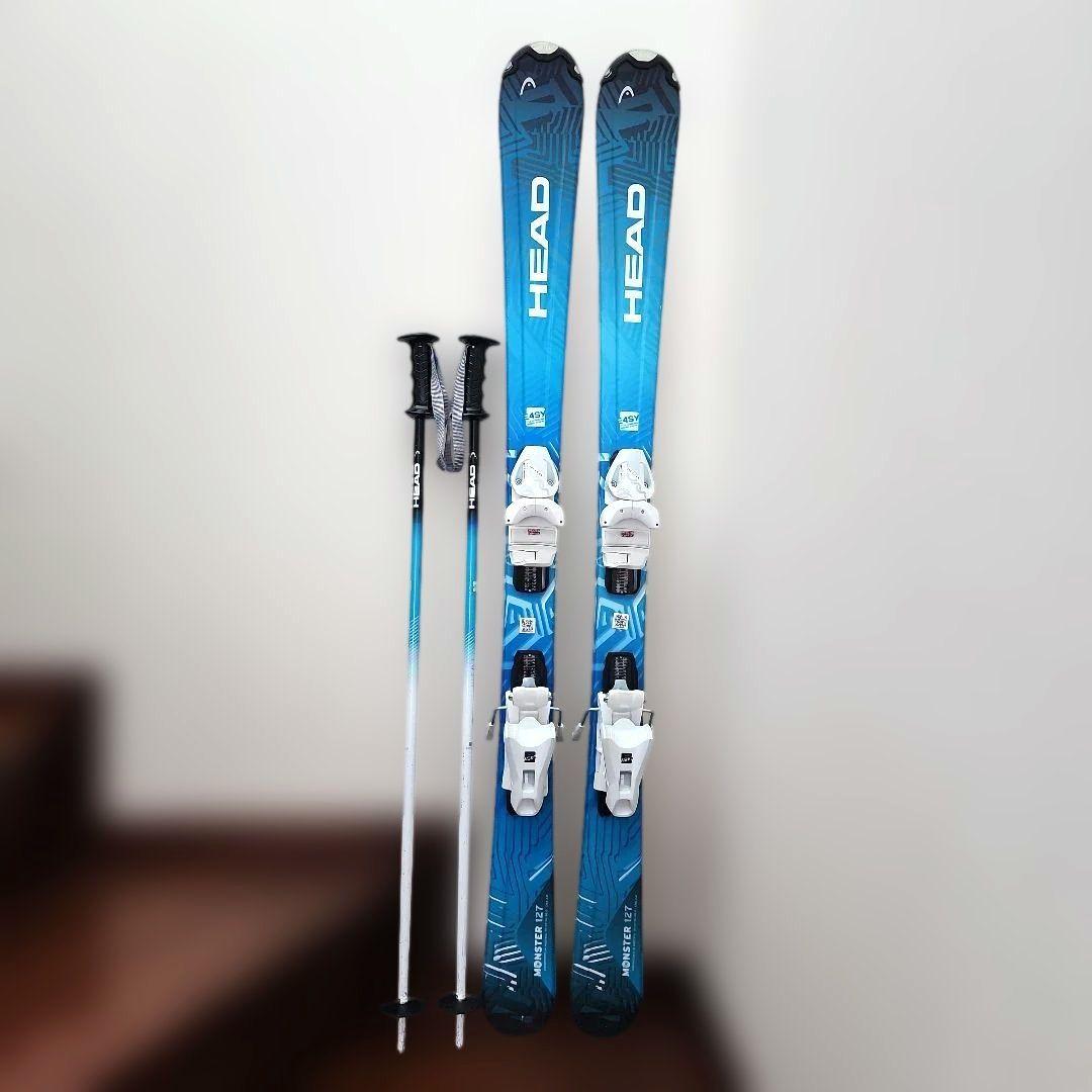 スキー板　HEAD ジュニア ストック付き