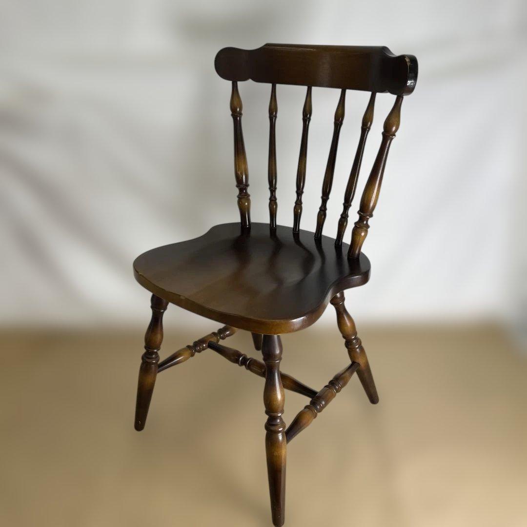 飛騨産業 キツツキ ウィンザーチェア ダイニング 昭和レトロ 椅子 01