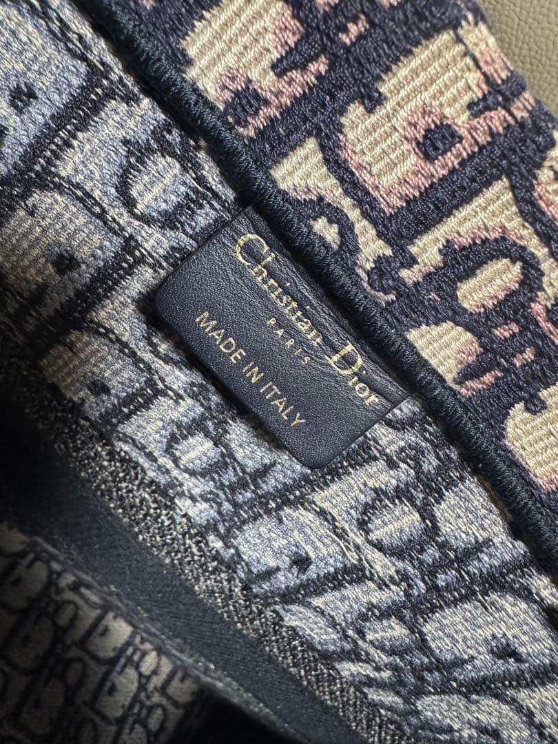 メル29609CHRISTIAN DIOR トートバッグ ネイビー/ホワイ