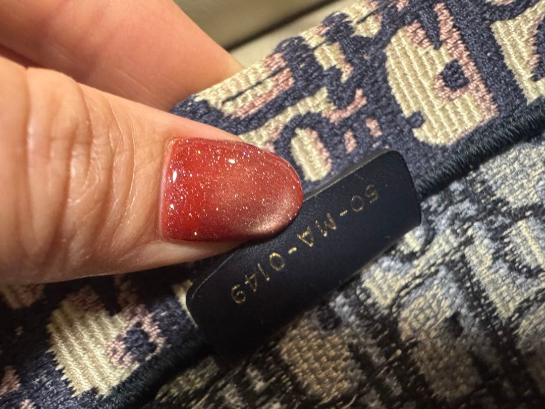 メル29609CHRISTIAN DIOR トートバッグ ネイビー/ホワイ