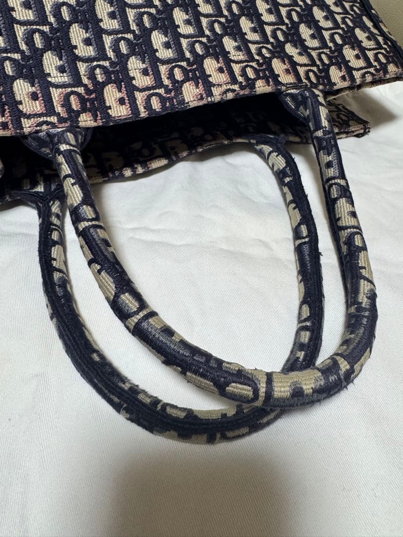 メル29609CHRISTIAN DIOR トートバッグ ネイビー/ホワイ