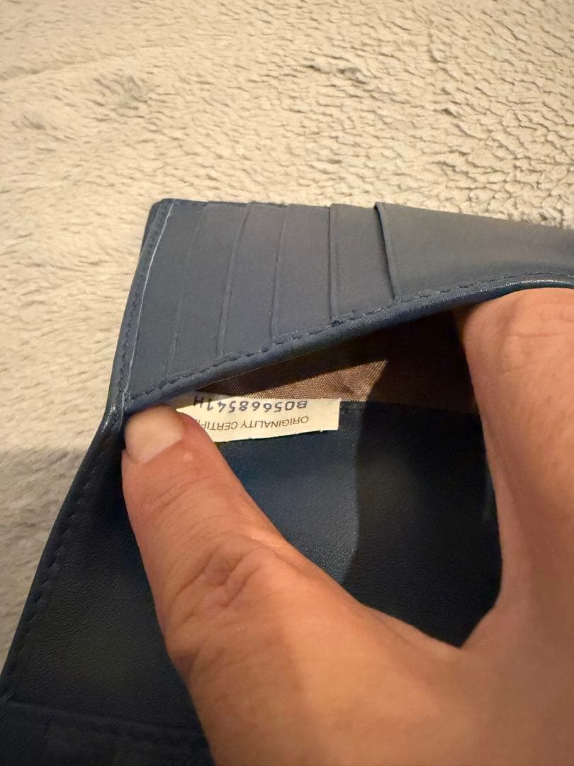 Bottega Veneta 二つ折り財布 青