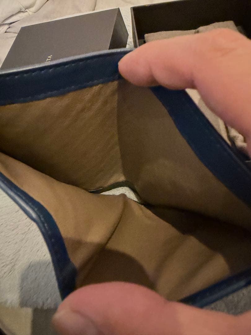 Bottega Veneta 二つ折り財布 青