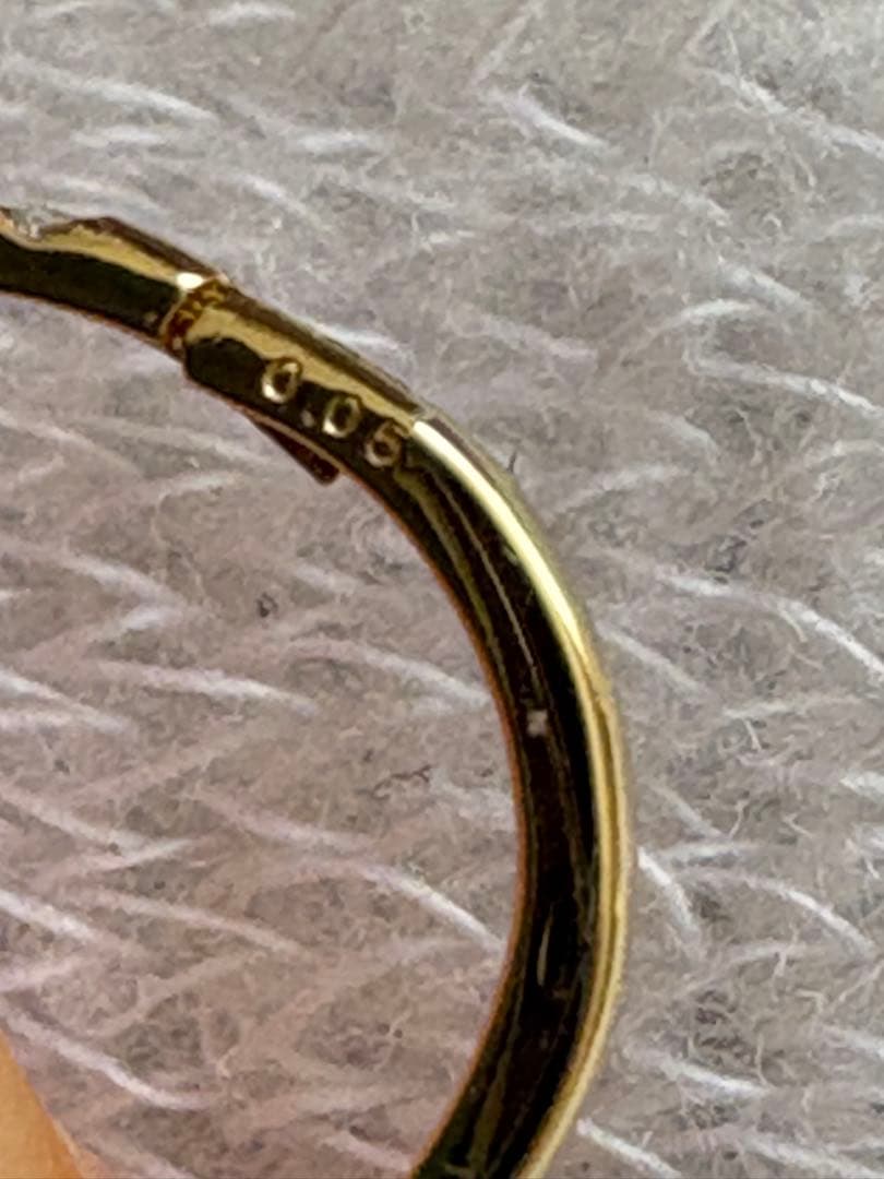 K18YG ダイヤモンド フープピアス