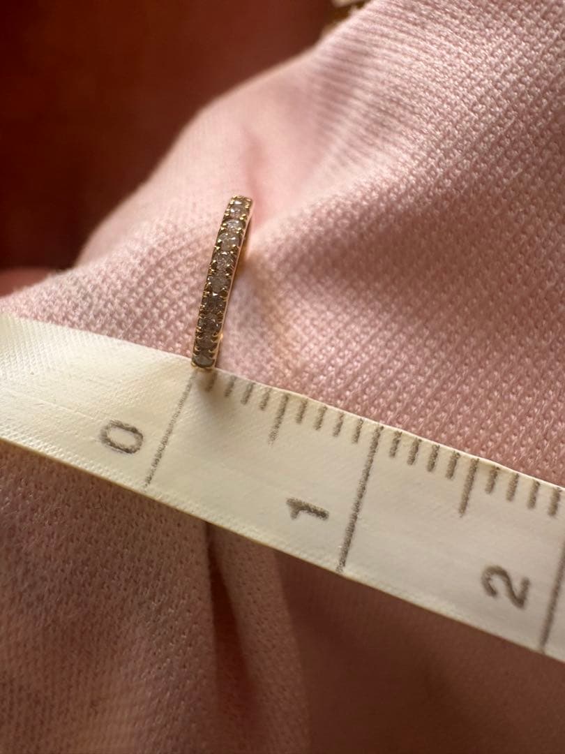 K18YG ダイヤモンド フープピアス