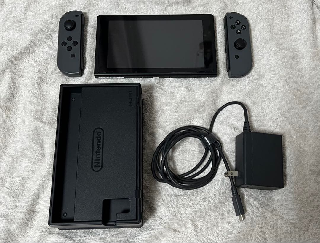 Nintendo Switch 本体 グレー ドックとSDカード付き