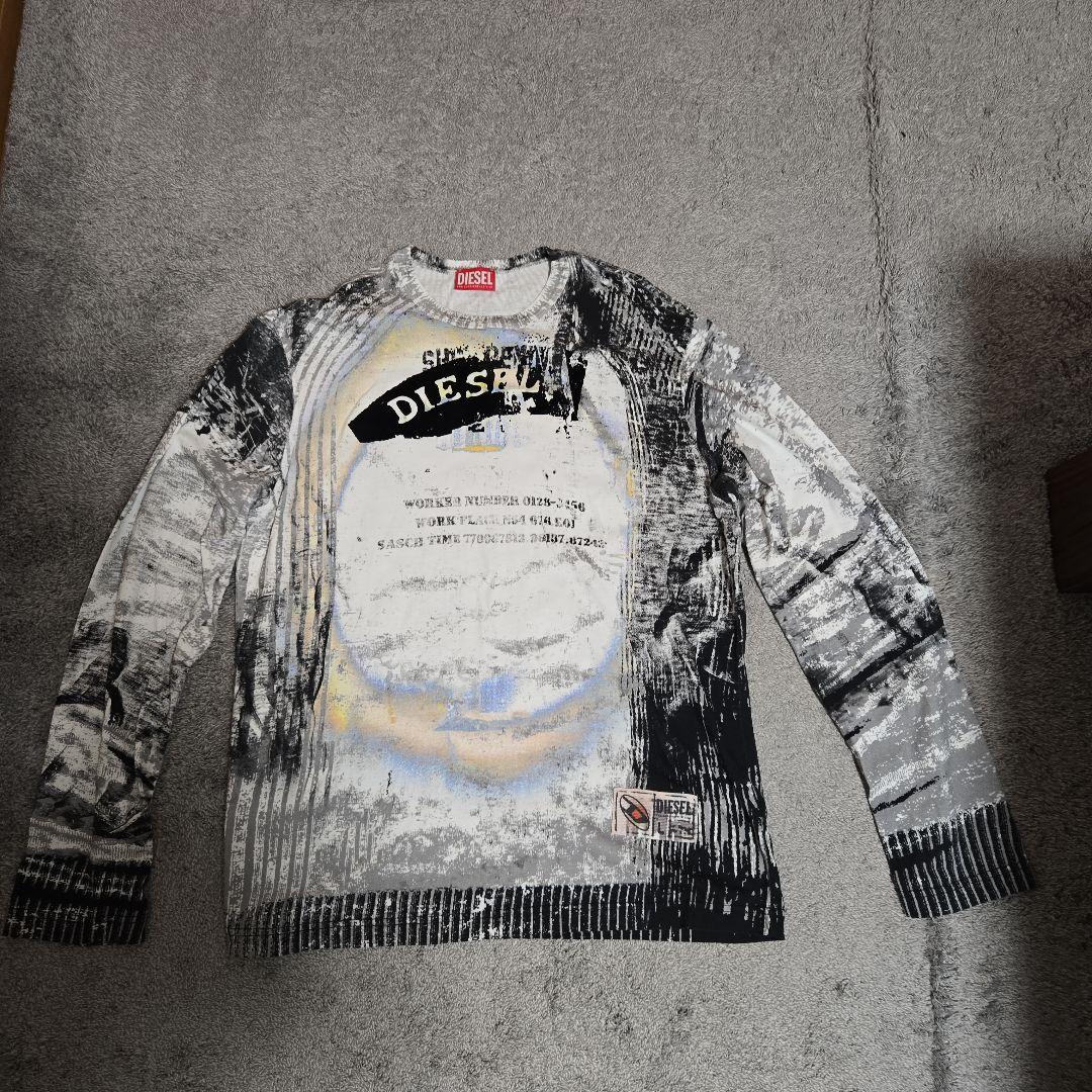 DIESEL グラフィックプリント 長袖カットソー Mサイズ