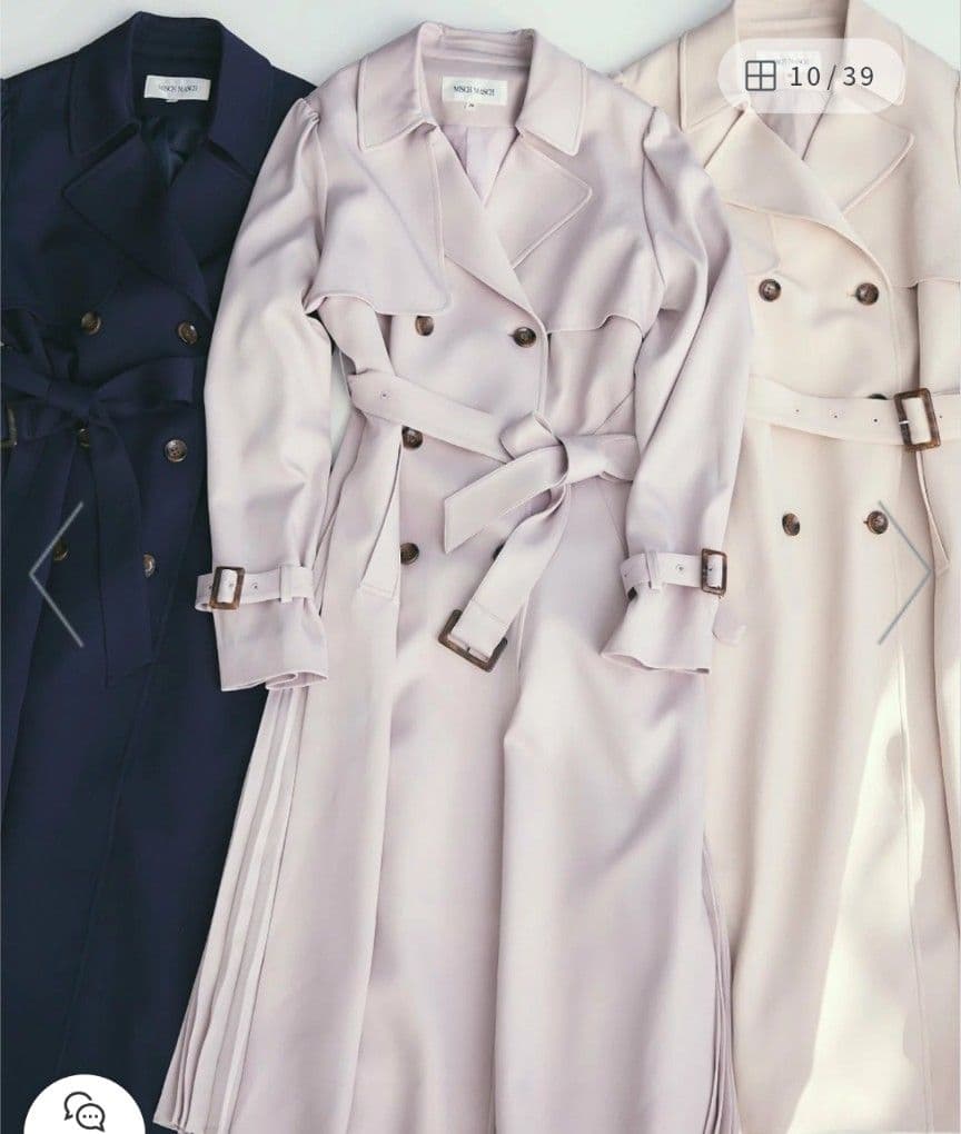 新品◎ミッシュマッシュ　サイドプリーツトレンチコート