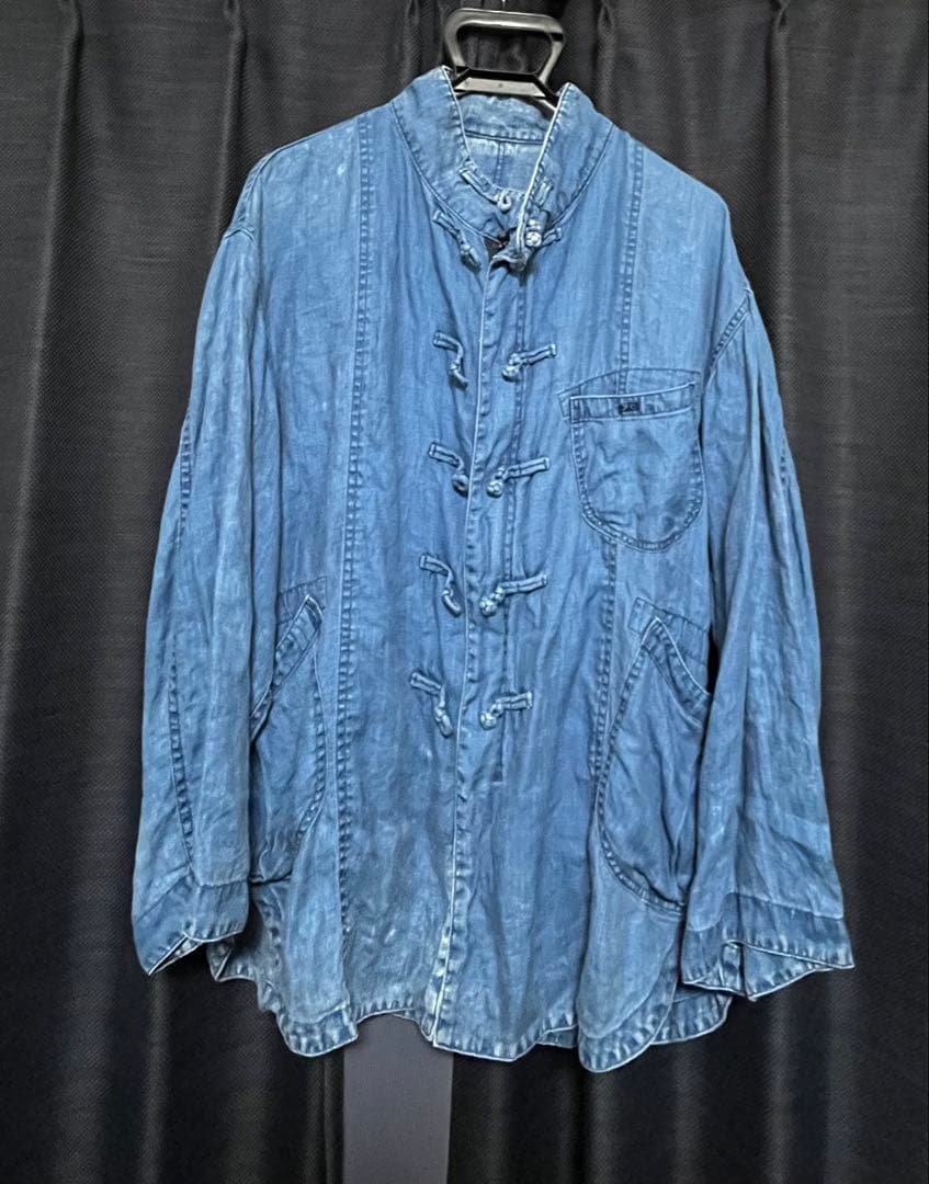 ジャケット・アウター Indigo Linen CHINESE JACKET