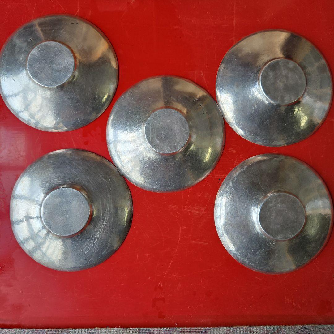 銀製彫刻皿 5枚セット