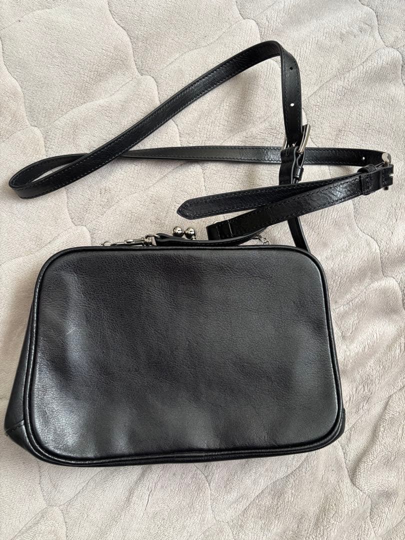 ワイズ　y's がま口　レザー ショルダーバッグ