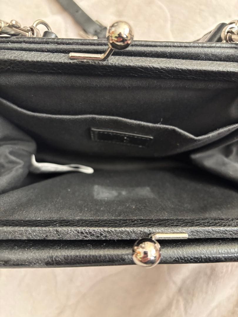 ワイズ　y's がま口　レザー ショルダーバッグ