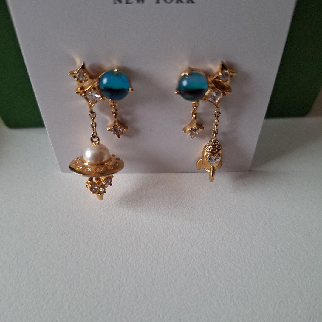 ケイトスペード　スペース　カデット　リニア　ピアス　UFO　ショッパー付