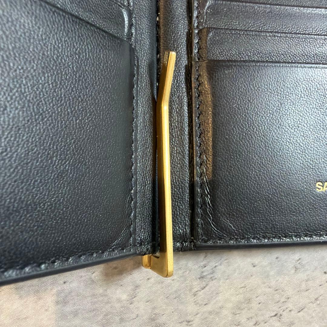 バ*ル様 Yves Saint Laurent マネークリップウォレット