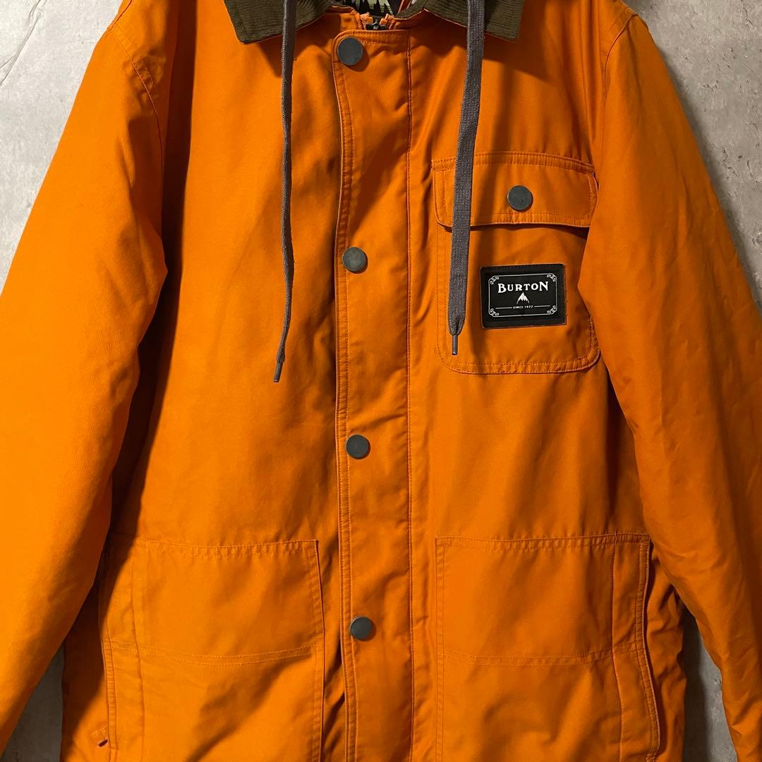 Burtonバートンスキーウェアスノーボードジャケットパーカーフード付きオレンジ
