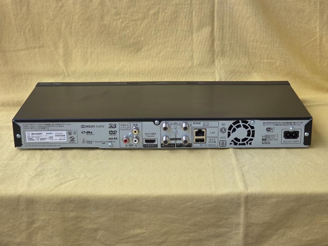 SHARP AQUOS BDレコーダー2B-C10CW1 2021年製 整備品